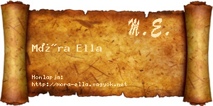 Móra Ella névjegykártya